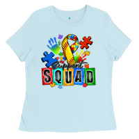 Baby Blue softball support squad autism Ladies Tee - Zillion Design Studio