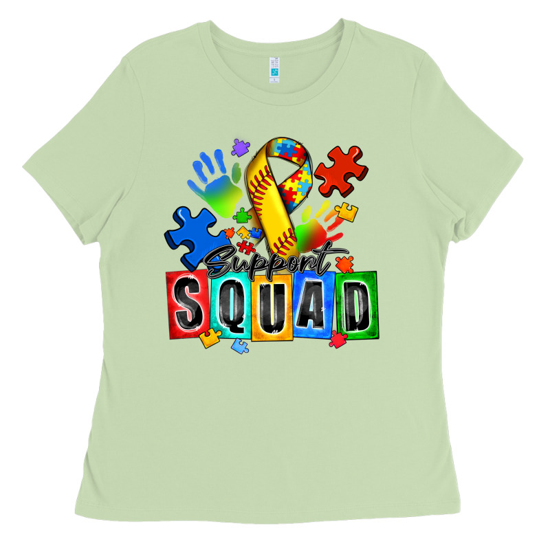 Softball Support Squad Autism Ladies Tee by Zillion Design Studio | Teevron