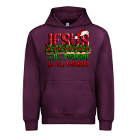 Mauve Wine jesus is the reason for the season Urban Hoodie - CowGirlArtShop