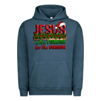 Pigment Midnight Navy jesus is the reason for the season Urban Hoodie - CowGirlArtShop