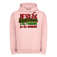 Pigment Salmon jesus is the reason for the season Urban Hoodie - CowGirlArtShop