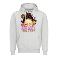 Dove Grey messy bun gym hair dont care Zipper Hoodie - NancyCooperArtShop