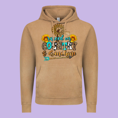 Raised On Country And Sunshine Vintage Hoodie Designed By Adodesignshop