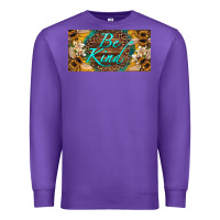 Purple be kind bees license plate Premium Sweatshirt - Artiststas
