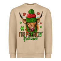 Mushroom i'm freakin freezin christmas long haired cow Heavyweight Sweatshirt - Jasminsmagicworld