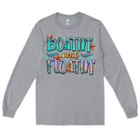 Heather Grey boatin' and floatin' Long Sleeve Tee - JahusDesignShop