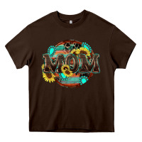 Chocolate Brown western mom Heavy Core Tee - Zillion Design Studio