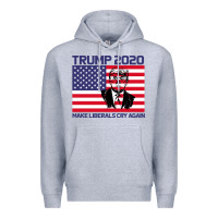 Heather Grey Trump 2020 Make Liberals cry Again Premium Hoodie - Bettercallsaul