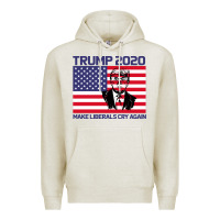 Oatmeal Heather Trump 2020 Make Liberals cry Again Premium Hoodie - Bettercallsaul
