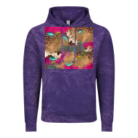 Cloud Purple pink glitter leopard sunflower gemstone Vintage Hoodie - JahusDesignShop