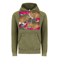 Vintage Olive pink glitter leopard sunflower gemstone Vintage Hoodie - JahusDesignShop