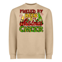 Mushroom fueled by beer and christmas cheer with beer bottles Heavyweight Sweatshirt - AdoDesignShop