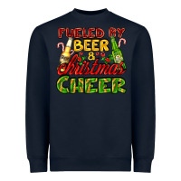 Navy fueled by beer and christmas cheer with beer bottles Heavyweight Sweatshirt - AdoDesignShop
