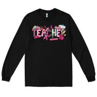 Black cancer awareness teacher Long Sleeve Tee - NancyCooperArtShop