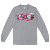 Heather Grey cancer awareness teacher Long Sleeve Tee - NancyCooperArtShop