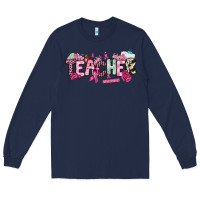 Navy cancer awareness teacher Long Sleeve Tee - NancyCooperArtShop