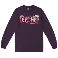 Plum cancer awareness teacher Long Sleeve Tee - NancyCooperArtShop