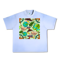 Grape Ice geography class seamless pattern Urban Heavy Tee - BundleAndBundleShop