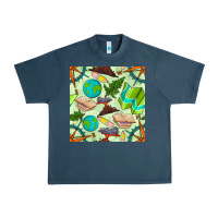 Midnight Navy geography class seamless pattern Urban Heavy Tee - BundleAndBundleShop