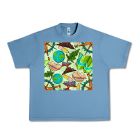 Pebble Blue geography class seamless pattern Urban Heavy Tee - BundleAndBundleShop