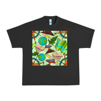 Pigment Black geography class seamless pattern Urban Heavy Tee - BundleAndBundleShop