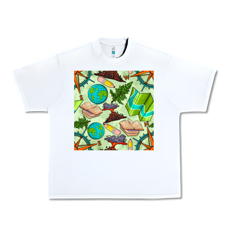 Geography Class Seamless Pattern Urban Heavy Tee by BundleAndBundleShop | Teevron