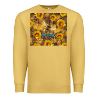 Antique Gold be kind bee and sunflowers Premium Sweatshirt - Artiststas