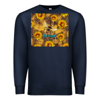 Navy be kind bee and sunflowers Premium Sweatshirt - Artiststas