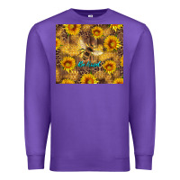 Purple be kind bee and sunflowers Premium Sweatshirt - Artiststas