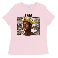 Bubblegum Pink afro man black king i am Ladies Tee - texasbilliewilder