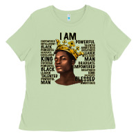 Matcha afro man black king i am Ladies Tee - texasbilliewilder