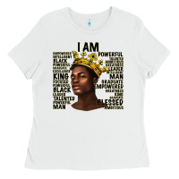 White afro man black king i am Ladies Tee - texasbilliewilder