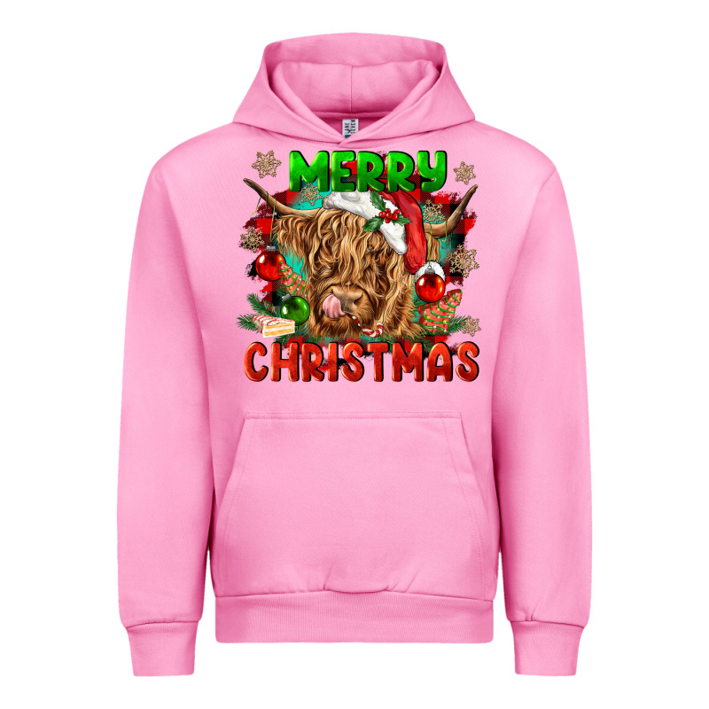 Merry Christmas Cow Urban Hoodie by CowGirlArtShop | Teevron
