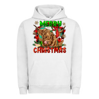 Pigment Lunar Rock merry christmas cow Urban Hoodie - CowGirlArtShop