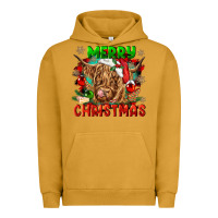Pigment Peanut Butter merry christmas cow Urban Hoodie - CowGirlArtShop
