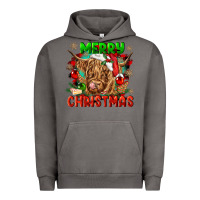 Pigment Tornado merry christmas cow Urban Hoodie - CowGirlArtShop