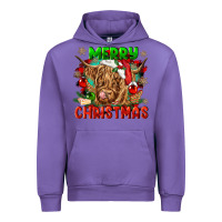 Tulip merry christmas cow Urban Hoodie - CowGirlArtShop