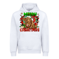 White merry christmas cow Urban Hoodie - CowGirlArtShop