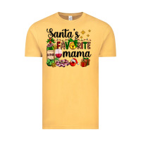 Vintage Mustard santa's favorite mama Vintage Tee - AdoDesignShop