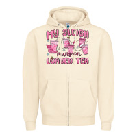 Sandshell my sleigh runs on loaded tea Zipper Hoodie - MaliasSmallBusiness