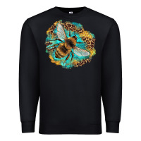 Black leopard honeycomb with bee Premium Sweatshirt - Artiststas