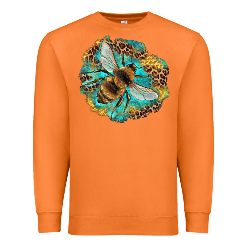 Leopard Honeycomb With Bee Premium Sweatshirt by Artiststas | Teevron