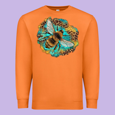 Leopard Honeycomb With Bee Premium Sweatshirt Designed By Artiststas