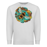 Dove Grey leopard honeycomb with bee Premium Sweatshirt - Artiststas