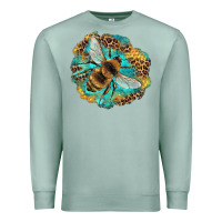 Seafoam leopard honeycomb with bee Premium Sweatshirt - Artiststas