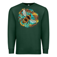 Sports Green leopard honeycomb with bee Premium Sweatshirt - Artiststas