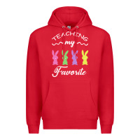 Red Teaching My Favorite Bunny Premium Hoodie - Bettercallsaul