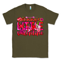 Army Green Mommy's Little Valentine Classic Tee - CowhideDigitalArt