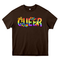 Chocolate Brown queer pride lgbtq Heavy Core Tee - texasbilliewilder