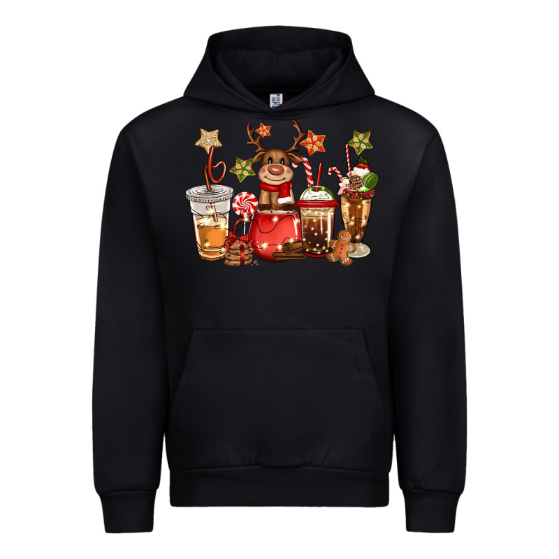 Christmas Reindeer Coffee Urban Hoodie by CowGirlArtShop | Teevron